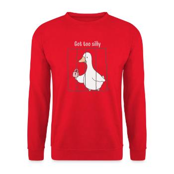 Duck Behind Bars wurde zu albern - Unisex Pullover - Rot - Vorne - Alina (178cm) & Michal (187cm)