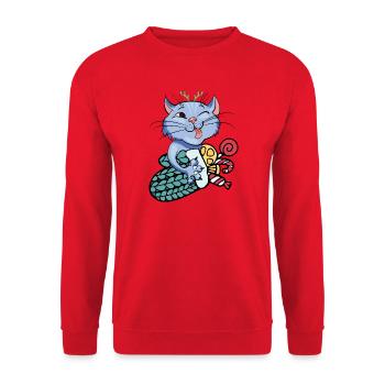 Adventszeit - Unisex Pullover - Rot - Vorne - Alina (178cm) & Michal (187cm)
