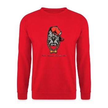 Bulldog Street Cap Halskette - Unisex Pullover - Rot - Vorne - Alina (178cm) & Michal (187cm)