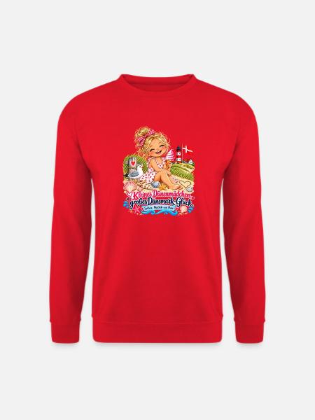 Dünenmädchen Dänemark-Glück - Unisex Pullover - Rot