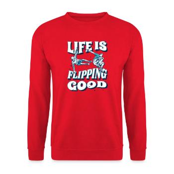  Parkour-Freestyle Freerunning Freerunner - Unisex Pullover - Rot - Vorne - Alina (178cm) & Michal (187cm)