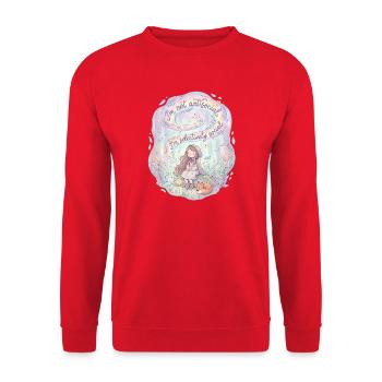 Süßes Fuchsmädchen selektiv sozial - Unisex Pullover - Rot - Vorne - Alina (178cm) & Michal (187cm)