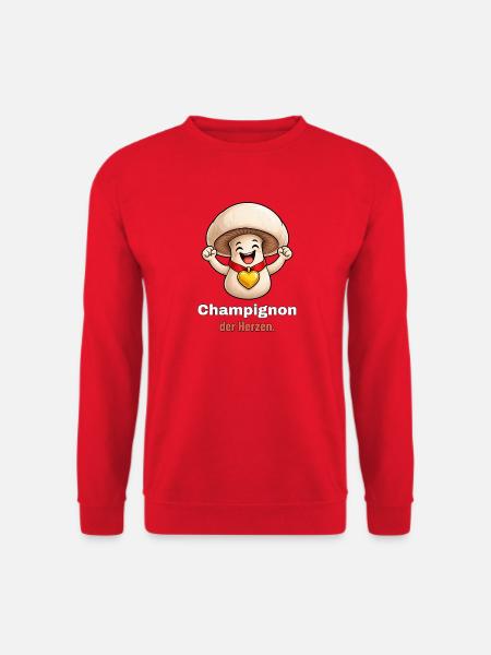 Champignon der Herzen - Unisex Pullover - Rot