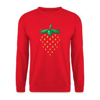 Erdbeere Früchte Kostümersatz Karneval Fasching - Unisex Pullover - Rot - Vorne - Alina (178cm) & Michal (187cm)
