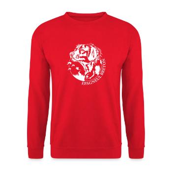 Epagneul Breton Jagdhund Jäger Jagdhunde Wilsigns - Unisex Pullover - Rot - Vorne - Alina (178cm) & Michal (187cm)