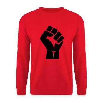 Fist raised - Unisex Sweatshirt - red - Front - Alina (178cm) & Michal (187cm)