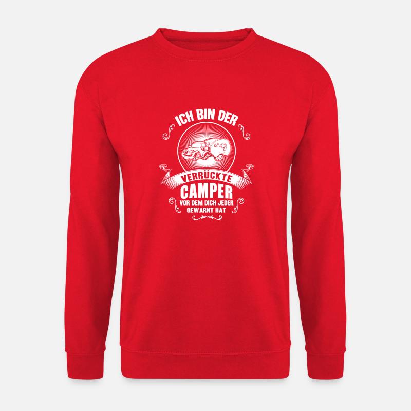 CRAZY CAMPER - Unisex Pullover - Rot