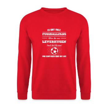 Leverkusen - Unisex Pullover - Rot - Vorne - Alina (178cm) & Michal (187cm)