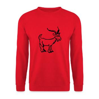 Goat - Unisex Sweatshirt - red - Front - Alina (178cm) & Michal (187cm)