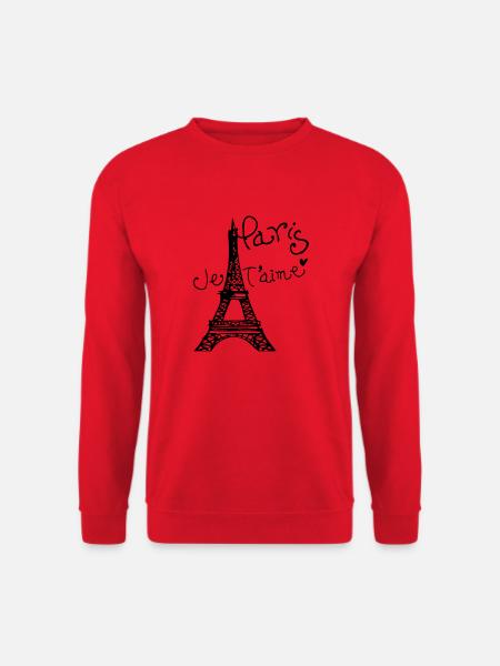 Paris Je T'aime Tour Eiffel - Sweat-shirt Unisexe - rouge