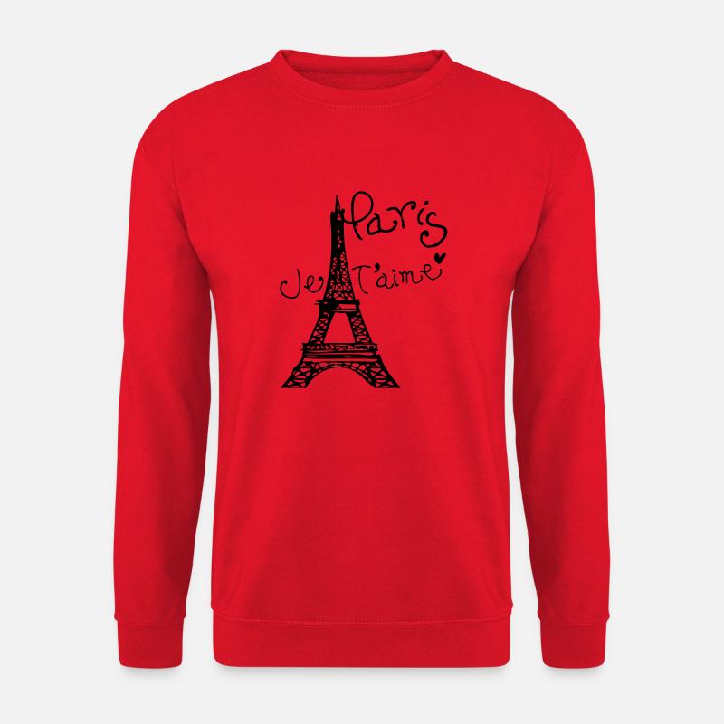 Paris Je T'aime Eiffel tower - Unisex Sweatshirt - red