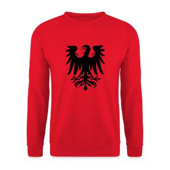 GERMAN austrian EAGLE - Unisex Sweatshirt - red - Front - Alina (178cm) & Michal (187cm)