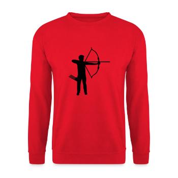 Tir à l'arc - Sweat-shirt Unisexe - rouge - Devant - Alina (178cm) & Michal (187cm)