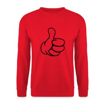 like_hand_01 - Unisex Sweatshirt - red - Front - Alina (178cm) & Michal (187cm)