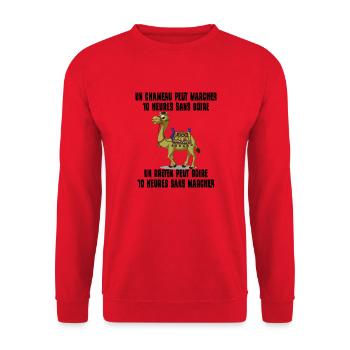 Un Breton peut boire 10 heures sans marcher - Sweat-shirt Unisexe - rouge - Devant - Alina (178cm) & Michal (187cm)