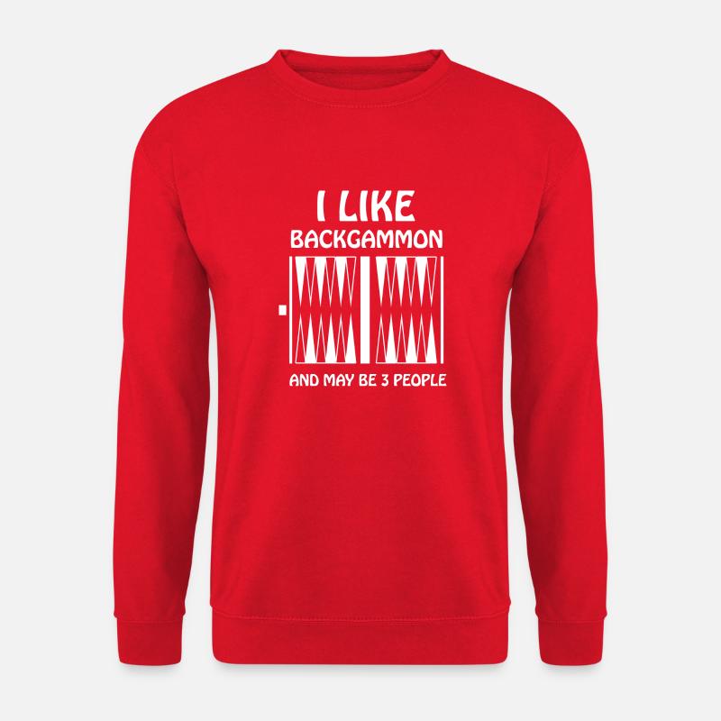 boardgame chess backgammon game night - Unisex Pullover - Rot