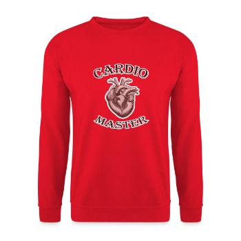 citation de sport cardio master - Sweat-shirt Unisexe - rouge - Devant - Alina (178cm) & Michal (187cm)