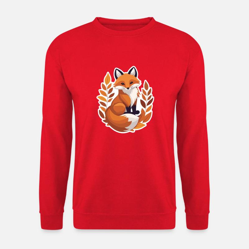 Fuchs im Herbst #3 - Unisex Pullover - Rot