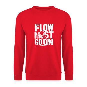 Hockey-Liebe – Der Flow geht weiter - Unisex Pullover - Rot - Vorne - Alina (178cm) & Michal (187cm)