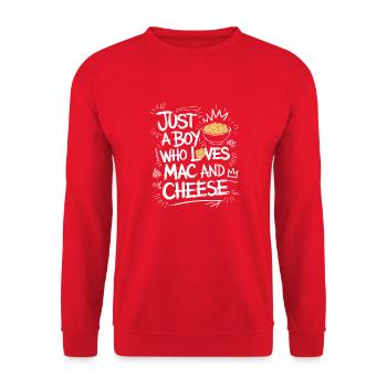 Fancy Mac 'n' Cheese - Unisex Sweatshirt - red - Front - Alina (178cm) & Michal (187cm)