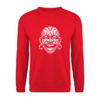 Maske - Unisex Pullover - Rot - Vorne - Alina (178cm) & Michal (187cm)