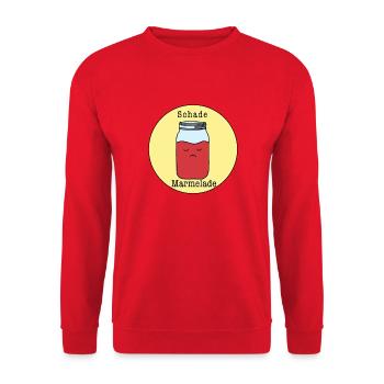 Schade Marmelade - Unisex Pullover - Rot - Vorne - Alina (178cm) & Michal (187cm)