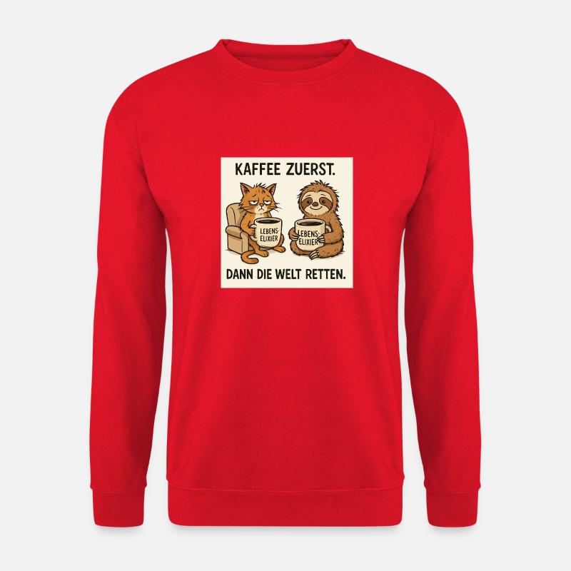 Die Welt retten - Unisex Pullover - Rot