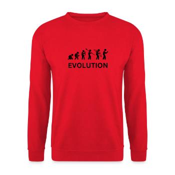evolution - Unisex Pullover - Rot - Vorne - Alina (178cm) & Michal (187cm)