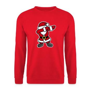 Dab / dabbing / dabbing' Santa Claus - Unisex Pullover - Rot - Vorne - Alina (178cm) & Michal (187cm)
