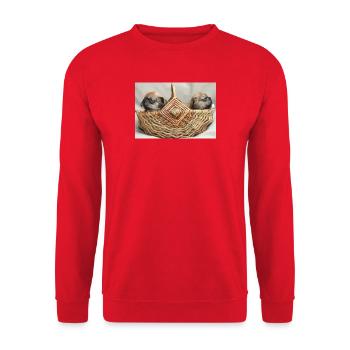 Bouledogues français deux chiots mignons - Sweat-shirt Unisexe - rouge - Devant - Alina (178cm) & Michal (187cm)