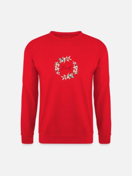 Braut JGA Eukalyptus Boho Junggesellinnenabschied - Unisex Pullover - Rot