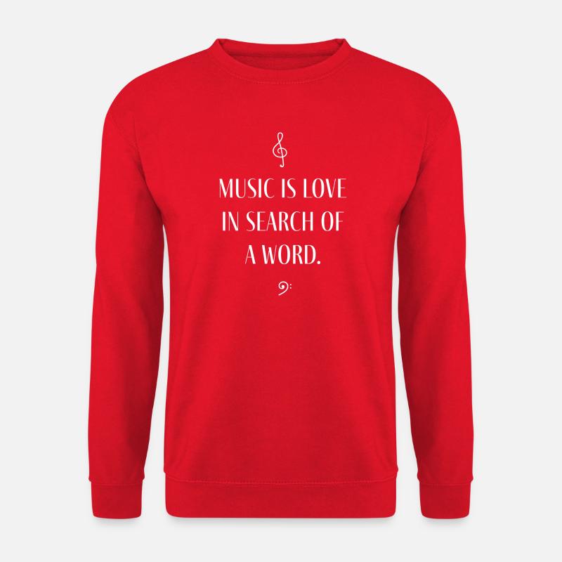 Musik ist ... - Unisex Pullover - Rot
