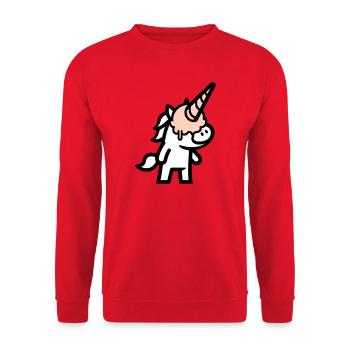 Eishorn - Unisex Pullover - Rot - Vorne - Alina (178cm) & Michal (187cm)