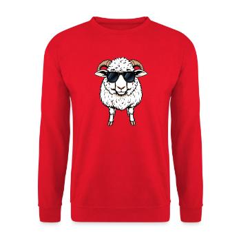 Sheep - Unisex Sweatshirt - red - Front - Alina (178cm) & Michal (187cm)