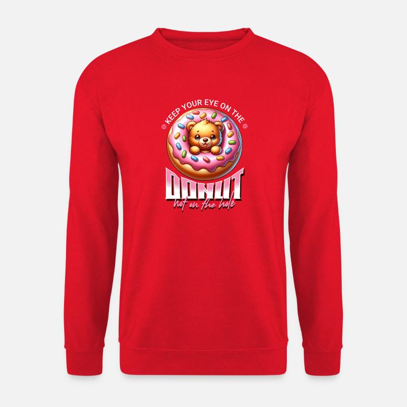 Donut bear motif with icing - Unisex Sweatshirt - red