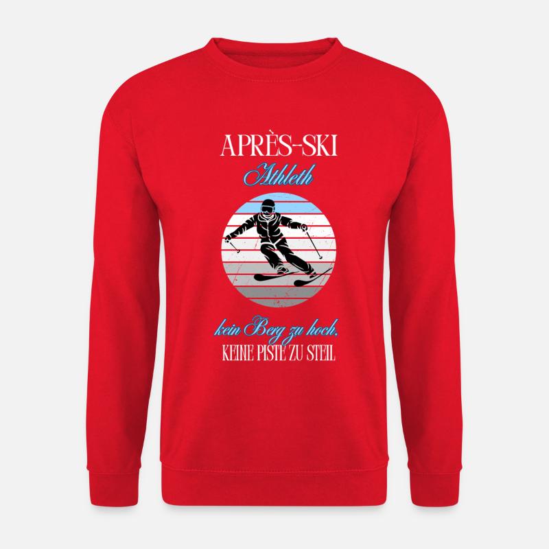 Après Ski Athlet Kein Berg Zu Hoch - Unisex Pullover - Rot