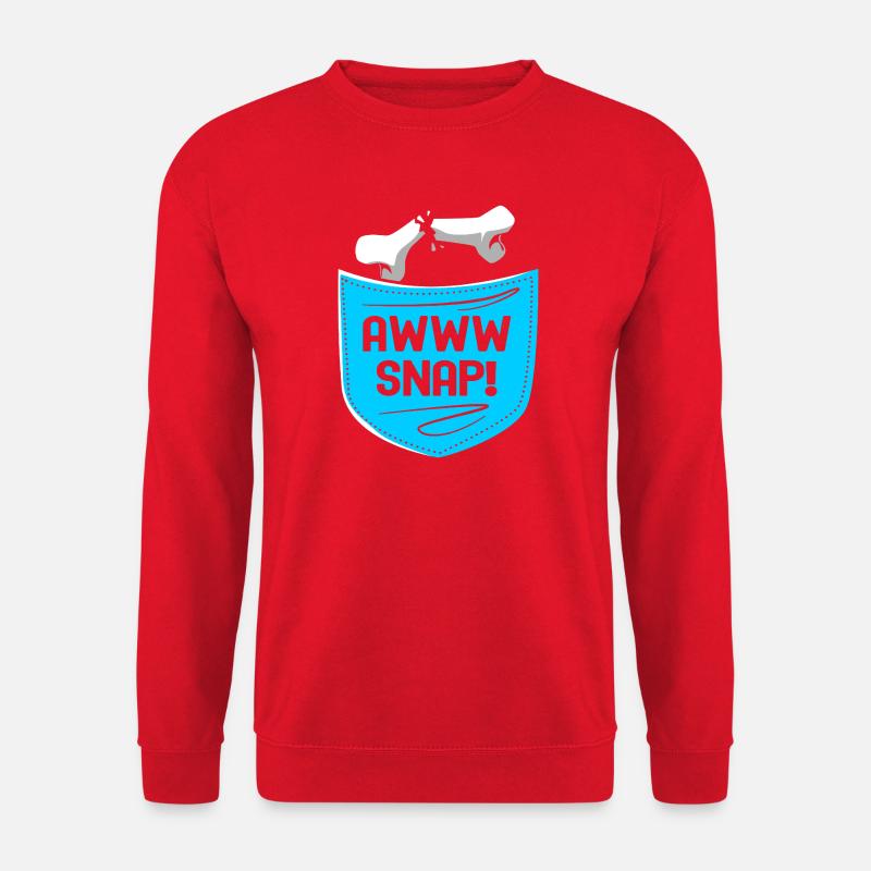 Knochenbruch Halloween Skelett Knochen Armbruch - Unisex Pullover - Rot