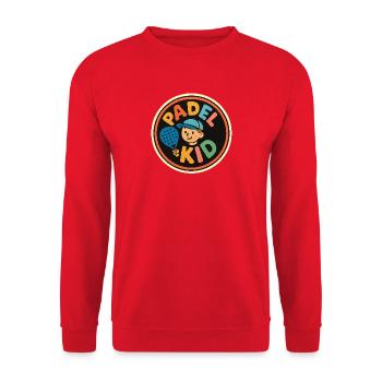 Autocollant du logo Padel Kid - Sweat-shirt Unisexe - rouge - Devant - Alina (178cm) & Michal (187cm)