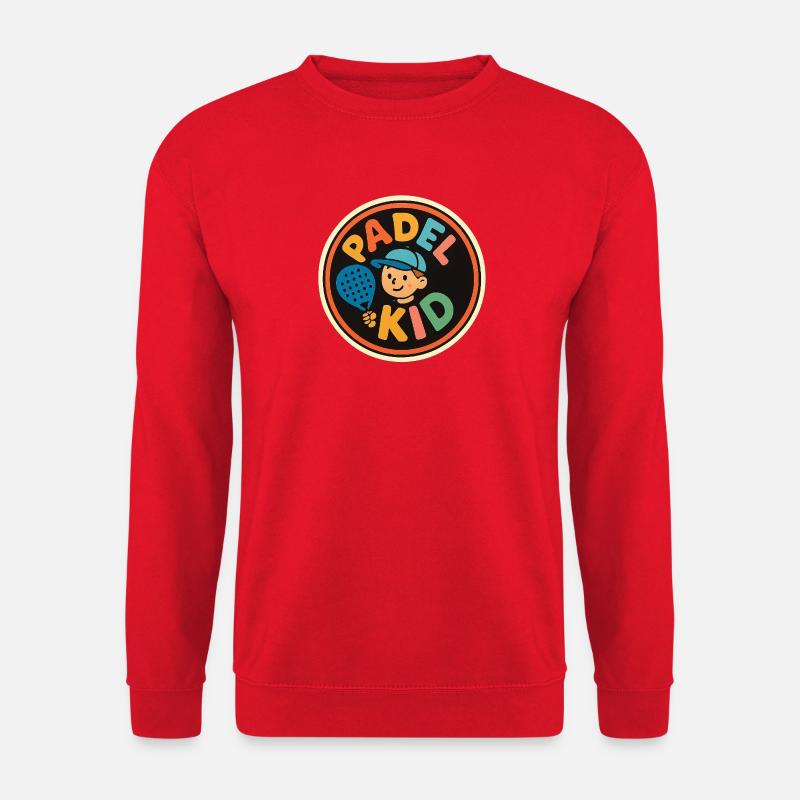 Padel Kid Logo Sticker - Unisex Sweatshirt - red