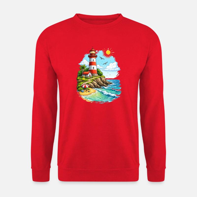 Leuchtturm Küstenparadies - Unisex Pullover - Rot