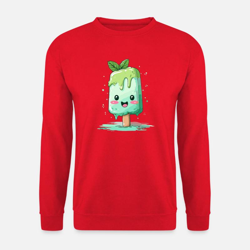 Mintgrüner Kawaii Pops - Unisex Pullover - Rot