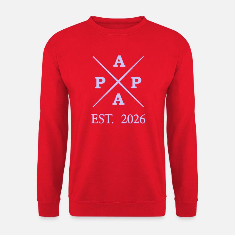 papa_est_2026 - Unisex Pullover - Rot