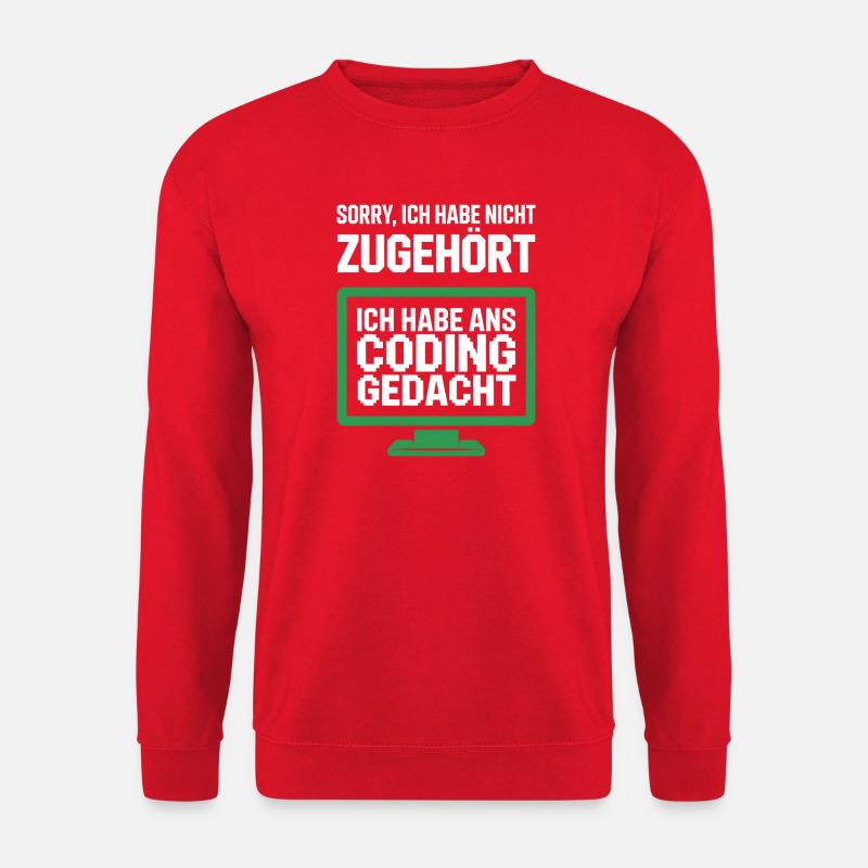 Affichage de la pensée de codage - Sweat-shirt Unisexe - rouge