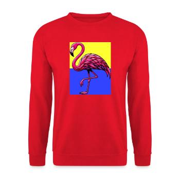 Flamingo - Unisex Pullover - Rot - Vorne - Alina (178cm) & Michal (187cm)