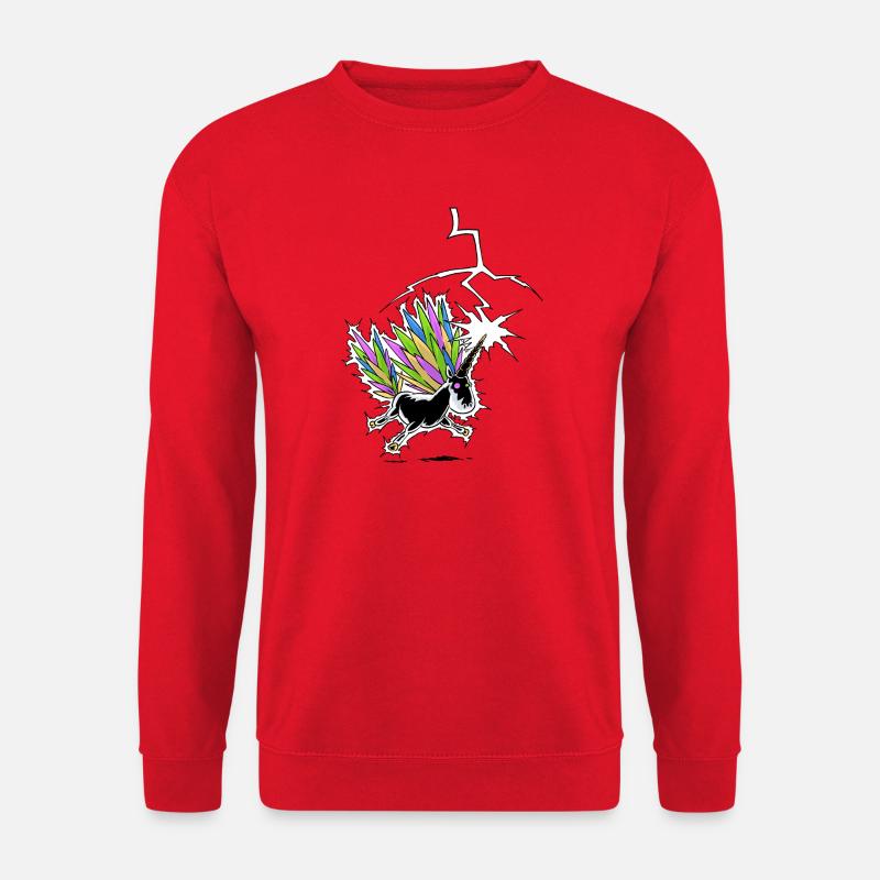 Einhorn-Blitzableiter - Unisex Pullover - Rot