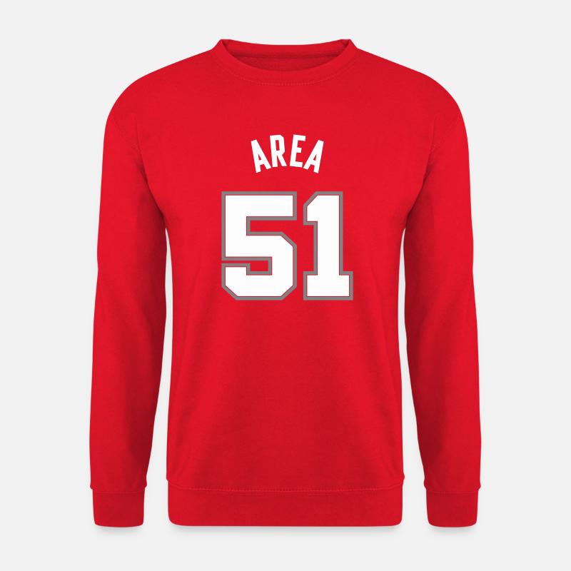 GEBIET 51 Weiß - Unisex Pullover - Rot