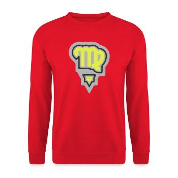 Zodiac Tribal Virgo and Earth - Unisex Sweatshirt - red - Front - Alina (178cm) & Michal (187cm)