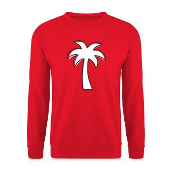 Palme - endloser Sommer - Unisex Pullover - Rot - Vorne - Alina (178cm) & Michal (187cm)
