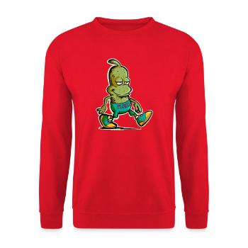 Gurkenmann - Unisex Pullover - Rot - Vorne - Alina (178cm) & Michal (187cm)