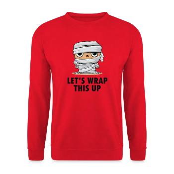 Mumie Cartoon Wrap This Up - Unisex Pullover - Rot - Vorne - Alina (178cm) & Michal (187cm)